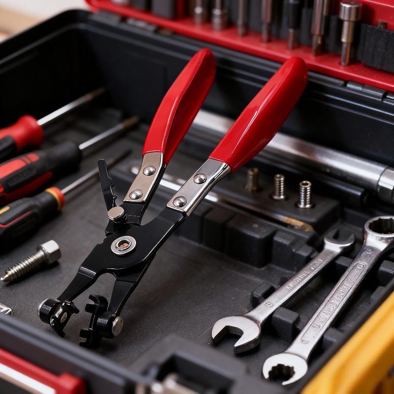 Car Water Pipe Clamp Pliers, Straight Throat Tube Bundle Pliers, Bendable Clip Pliers, Clamp Clamp Pliers