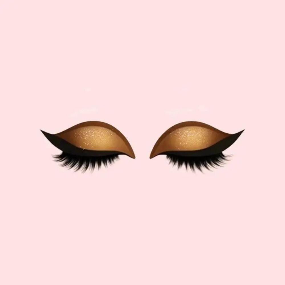 2 Pairs Self-Adhesive 3-in-1 Eye Makeup Sticker Reusable Waterproof Eyeliner Sticker Female