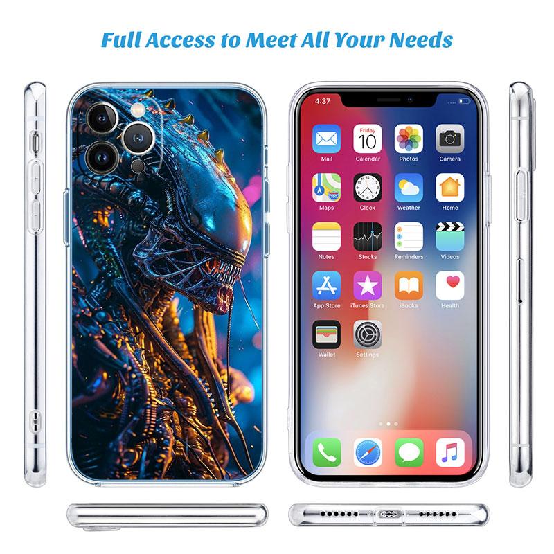 Чехол для телефона Aliens vs Predator Xenomorph для Motorola Moto Edge Plus G200 G23 E13 E15 E20 E30 G62 G71 G72 G75 G24 G15 Power