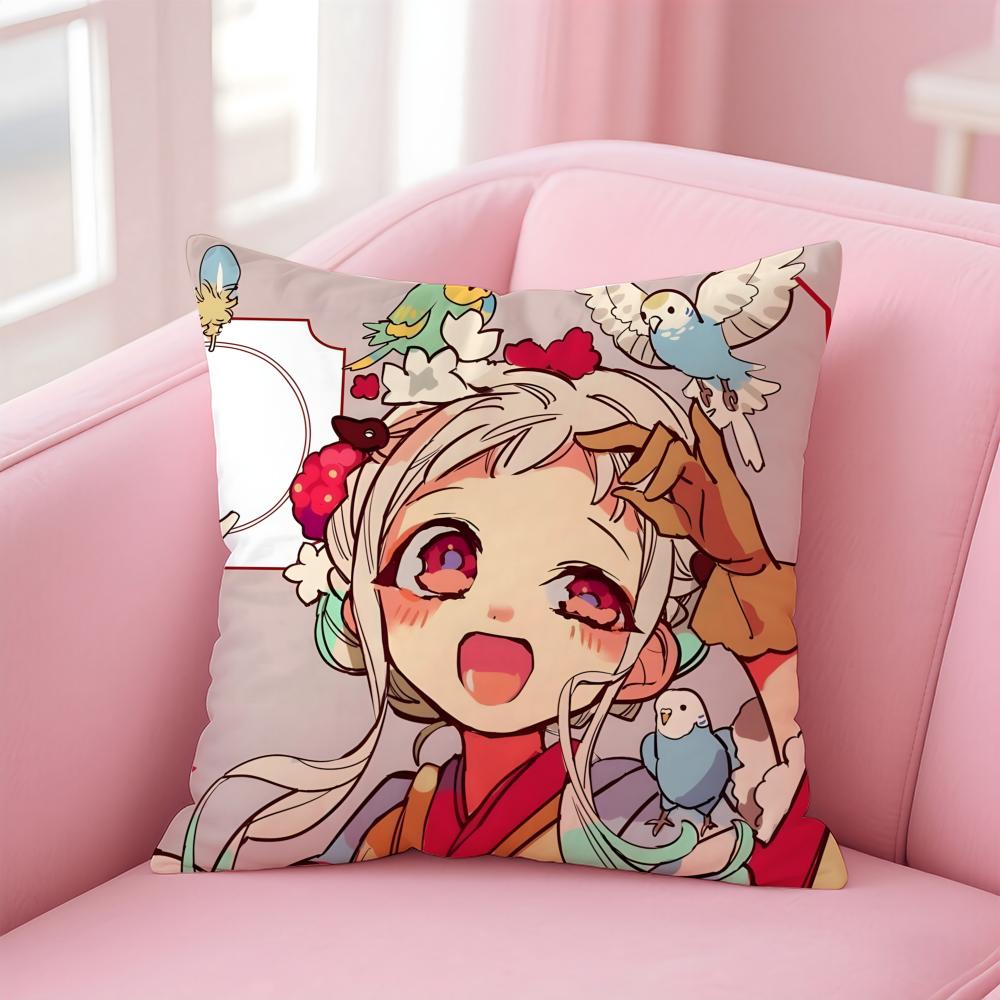anime fantasy JJibaku SShounen HHanako Cushion Cover Pillow Case Soft Friendly Fabric Concealed Zipper