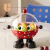 Cartoon Snack Fruit Plate Large Capacity Drain Basket Dopamine Tea Table Plate  Dining Table