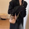 Fashionable Bucket Bag For Women 2023 New Autumn Winter High-end Weave Single Shoulder Crossbody Bag