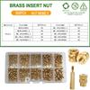 Brass Heat Set Insert Nut M2 M2.5 M3 M4 M5 M6 Knurled Hot Melt Molding Injection Inserts Nuts With Soldering Tips For 3D Printer