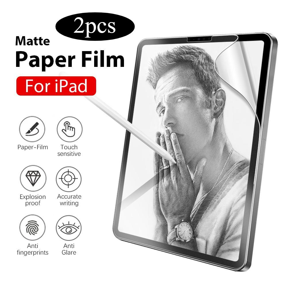 2 шт. Пленка Like Paper для iPad Pro 13 11 12.9 6-го M4 10-го поколения Матовая PET-пленка с ощущением бумаги для рисования 10.9 Air 5 4 3 Mini 6 Защитная пленка для экрана Paperfeel