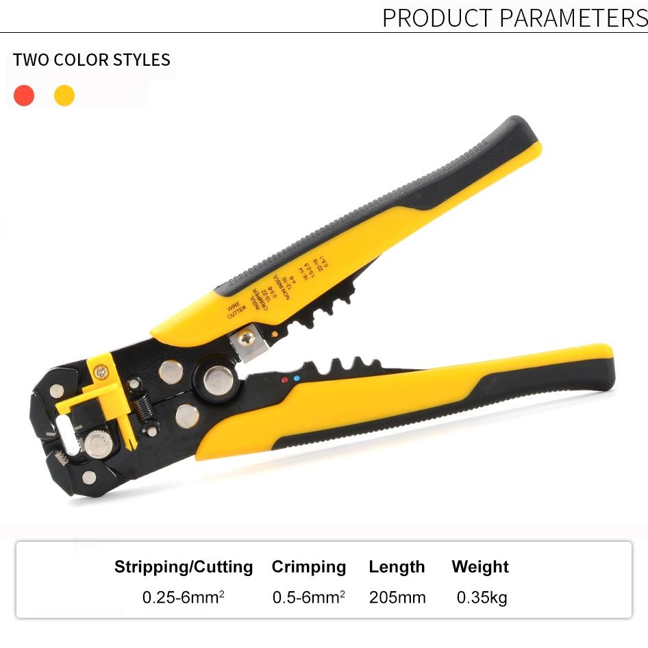 Cable Cutter of Crimping Pliers Adjustable Automatic Wire Stripper Multifunctional Wire Stripper Tool Household Electrician