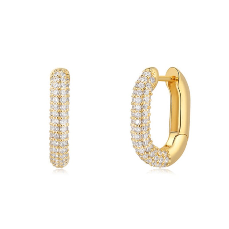 WESTISLAND Oval One-Touch Earrings YG_WI5082425