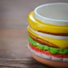 Hamburger With Lid High Value Ceramic Cup Home Office Water Cup Personalized Milk Breakfast Cup Coffee Cup