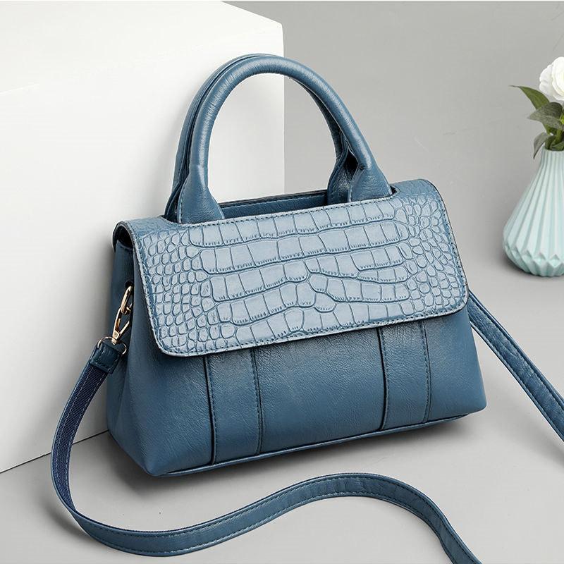 Сумочка женская сумка-мессенджер модная кожаная текстура на одно плечо хозяйственная сумка