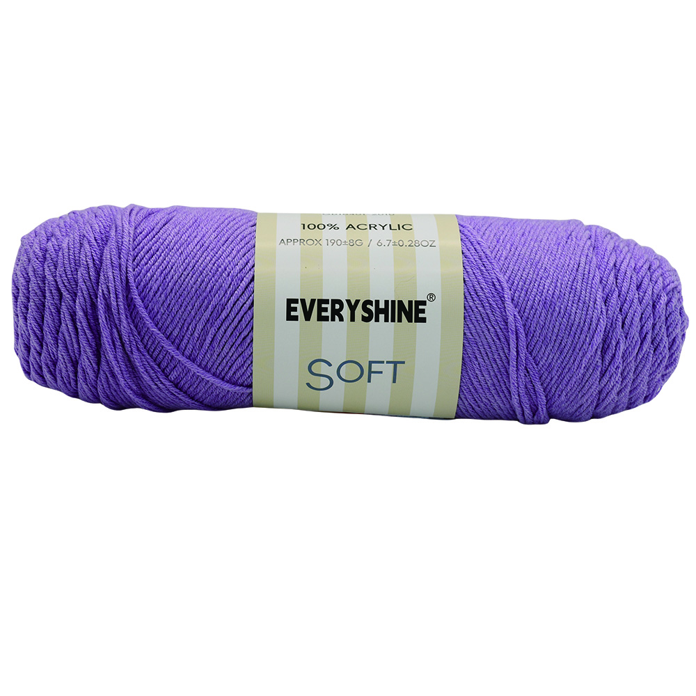 2 моточка акриловой пряжи (190 г/6,7 унций, 380 м/416 ярдов) – Многоцветная камвольная пряжа для вязания спицами и крючком – Мягкое молочное волокно для амигуруми,