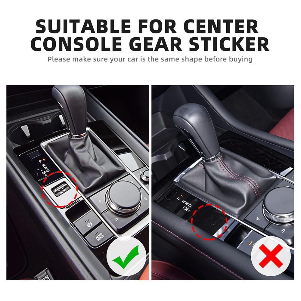 Top Suede Trim Sticker For Mazda 3 Axela BP 2019 2020 2021 2022 2023 2024 2025 Car Automatic Gear Shift Panel With Sports Button sqmhc03