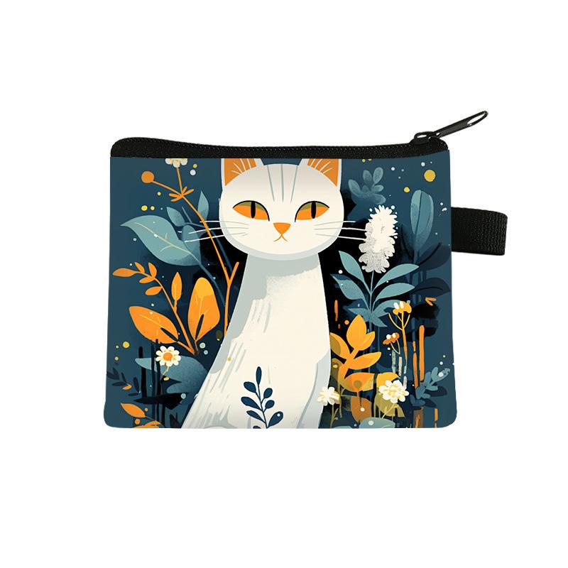 Кошелек для монет с милым котом из мультфильма, сумка-клатч на молнии, сумка для ключей, карман для денег, кошельки для женщин и мужчин, кошелек для маленьких детей, подарок