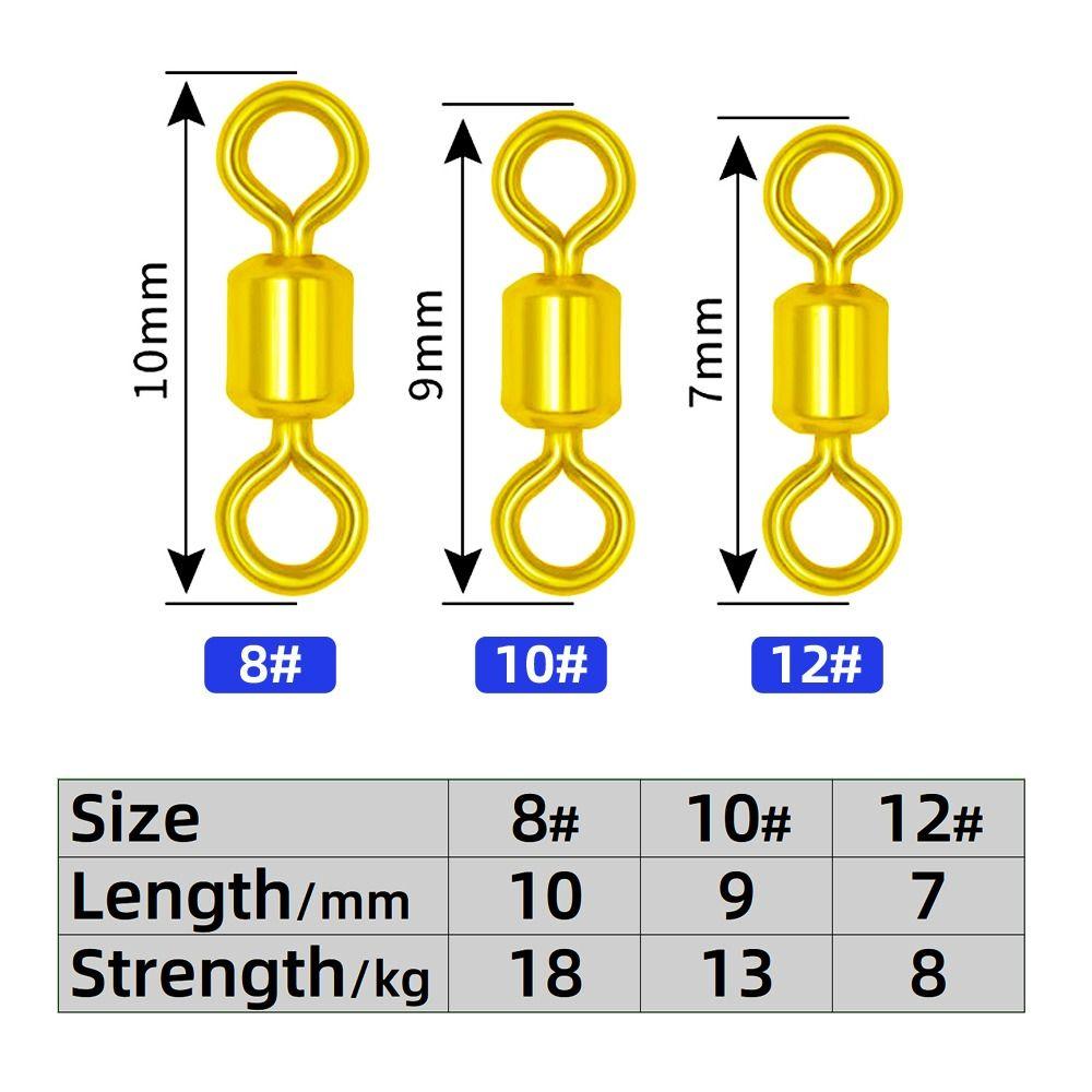 Fishing Stainless Steel Fishing Hook Connector Fishing Swivels Rolling Swivel Ball Bearing Swivel