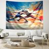 wrestling Print Tapestry, Backdrop, Easy Setup, Ideal for Bedroom, Office & Living Room, with Aesthetic Wall Hanging Decor.