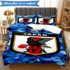 3PCS Japan Football Association Emblem Bedding Set 2D Printing (Includes 1 Duvet Cover + 2 Pillowcases Coreless), Bedroom decor,Fan gift
