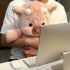 Плюшевая игрушка 'Бегущая Хайлендская Корова' 45 см, Милое Набивное Животное, Подушка-Обнимашка 'Панда', Подарок на День Рождения для Детей и Взрослых, Декор для Дома и Офиса