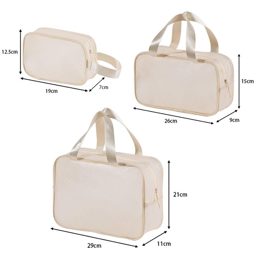 Handheld Mesh Makeup Bag Large Capacity Toiletry Kit Bag New Make Up Organizer Case  Travel