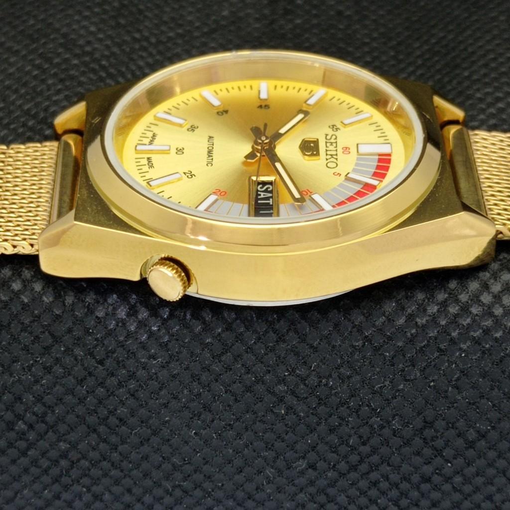 ВОССТАНОВЛЕННЫЕ ВИНТАЖНЫЕ SEIKO 5 AUTO 6309A ЯПОНИЯ МУЖСКИЕ D/D ЗОЛОТЫЕ ЧАСЫ a309519-9