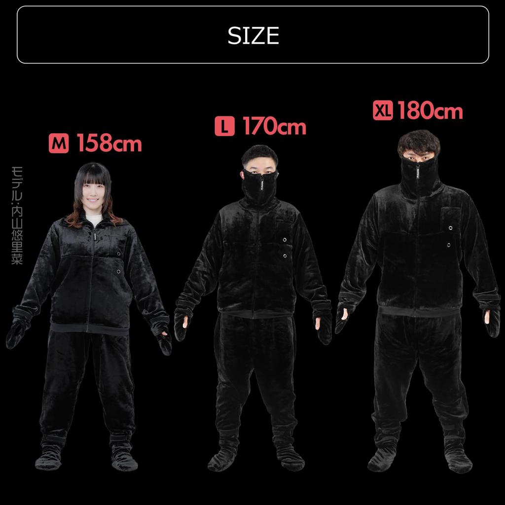 Bauhutte Носимый игровой плед Черный XL "Damegi 4SG" HFD-4SG25-XL-BK