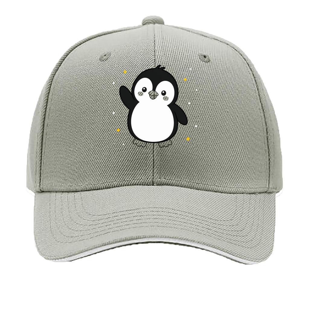 Playful Baby Penguin Minimal Cartoon Sandwich Baseball Cap Sun Cap Outdoor Workouts Hat