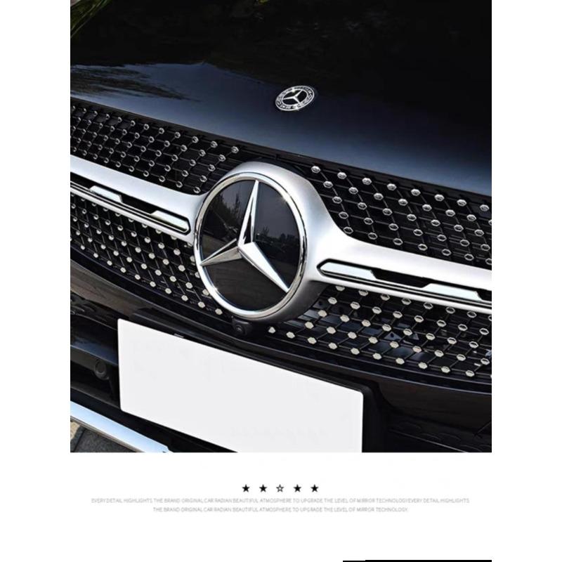3D Эмблема Звезда Логотип на Решетку Радиатора Автомобиля Для Mercedes Benz W204 W205 W213 X253 A B C E S CLA GLB GLC GLE GLS Аксессуары