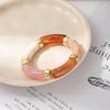 1Pcs Personality Retro Multicolour Acrylic Bend Bangle for Women Charm Curved Bamboo Pipe Stone Grain Bracelet Jewelry Accessory Gift