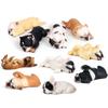 Resin Craft Sleeping Dog Model Figurine Simulated Sleeping Posture Bulldog Children