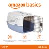 Amazon Basics Pet Double for Extra Small Dogs and Cats to Size S W x 48cm D x 25cm Carrier, Door, (up 5kg), (32cm H), Gray-Blue