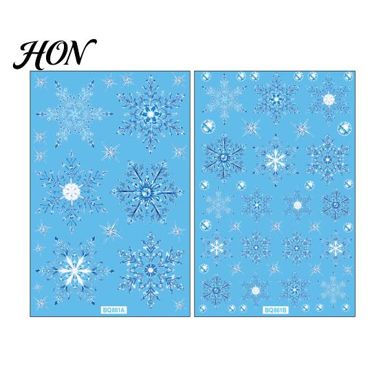 Snowflake Glass Decals 2 Sheets Christmas Static Sticker, Removable Winter Party Window Decor Cling, Waterproof Festive Decorative Decal Stickers