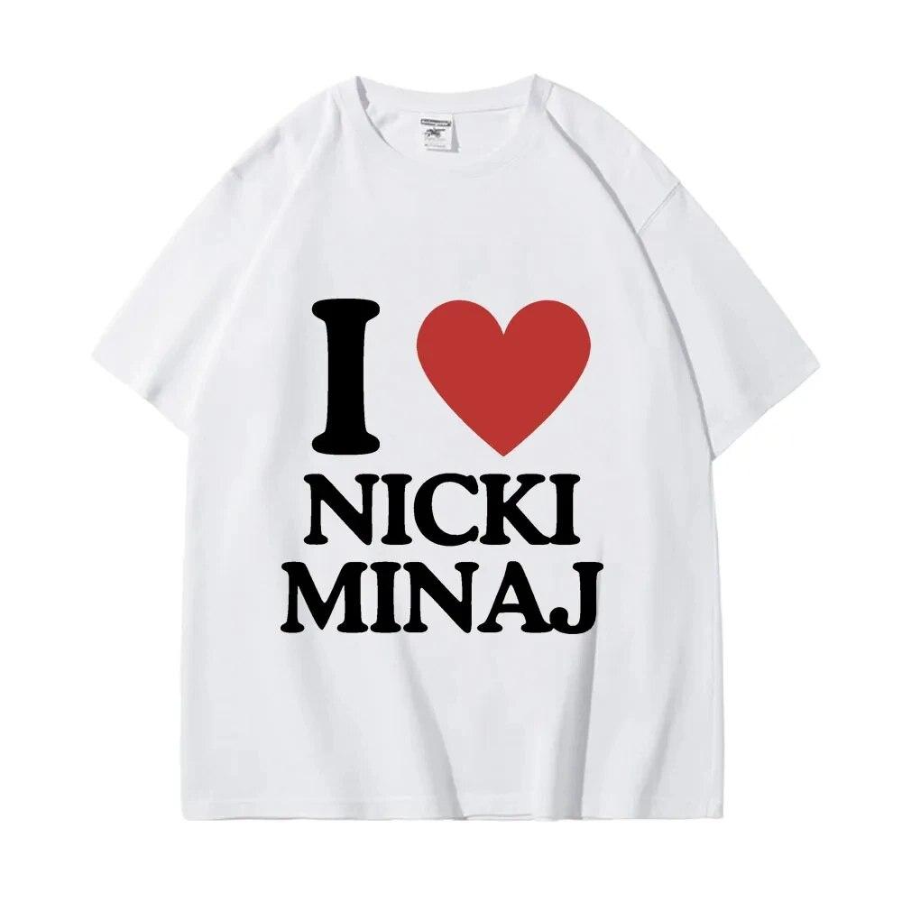 Летняя футболка унисекс «I Like Nicki», футболки больших размеров в стиле хип-хоп, винтажные футболки унисекс с короткими рукавами, модная уличная одежда, женские футболки, топы
