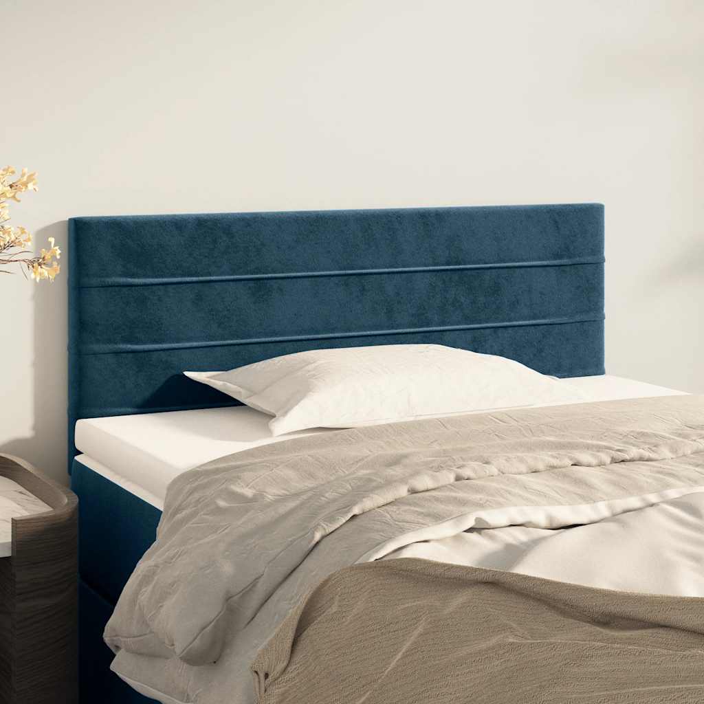 Headboard in Dark Blue 90 x 5 x 78 88 cm Velvet