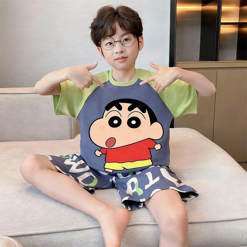 Astronaut Boys Summer Pajama Set - Short Sleeve & Pants for Kids & Teens