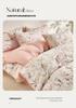Small Fresh Cotton Countryside Flower Printed Four Piece Set [Sakura Nuo/Qin Ran Smoke]