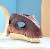 Movable Mouth Dino Mask with Dinosaur Scream Lifelike Dinosaur Mask Headwear Raptor Dinosaur Mask for Halloween Carnival Party