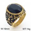 Source Retro Viking Jewelry, Palace Style Luxury Gemstone Engraved Stainless Steel Men'S Ring