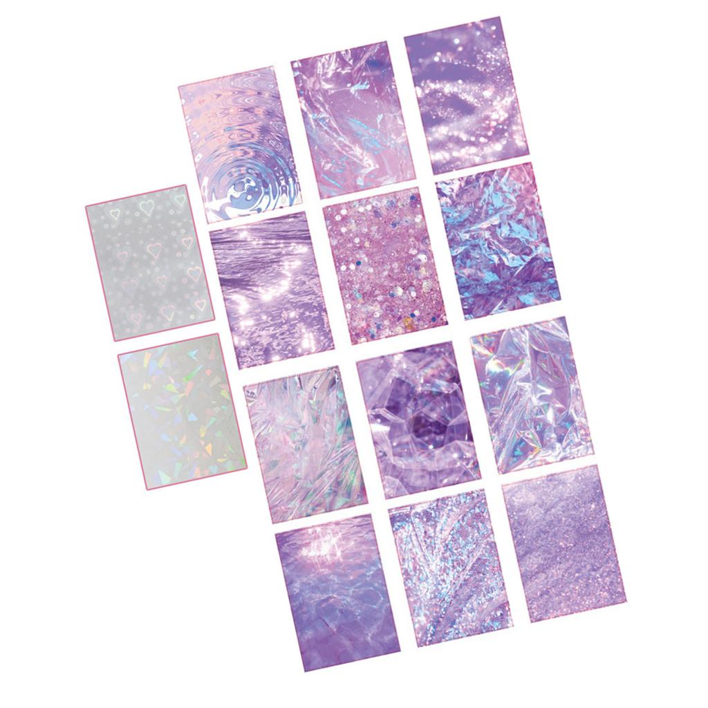 14 шт. фольга голографическая наклейка эстетическая легко наносится ПЭТ долговечная наклейка для скрапбукинга для альбома