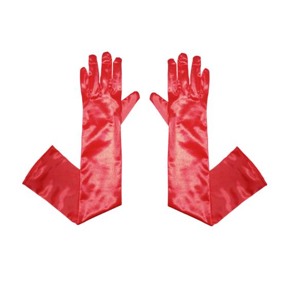 1 пара гладких атласных длинных перчаток, шелковистый материал, маскарадные перчатки, аксессуары для свадебного платья для фотосессии