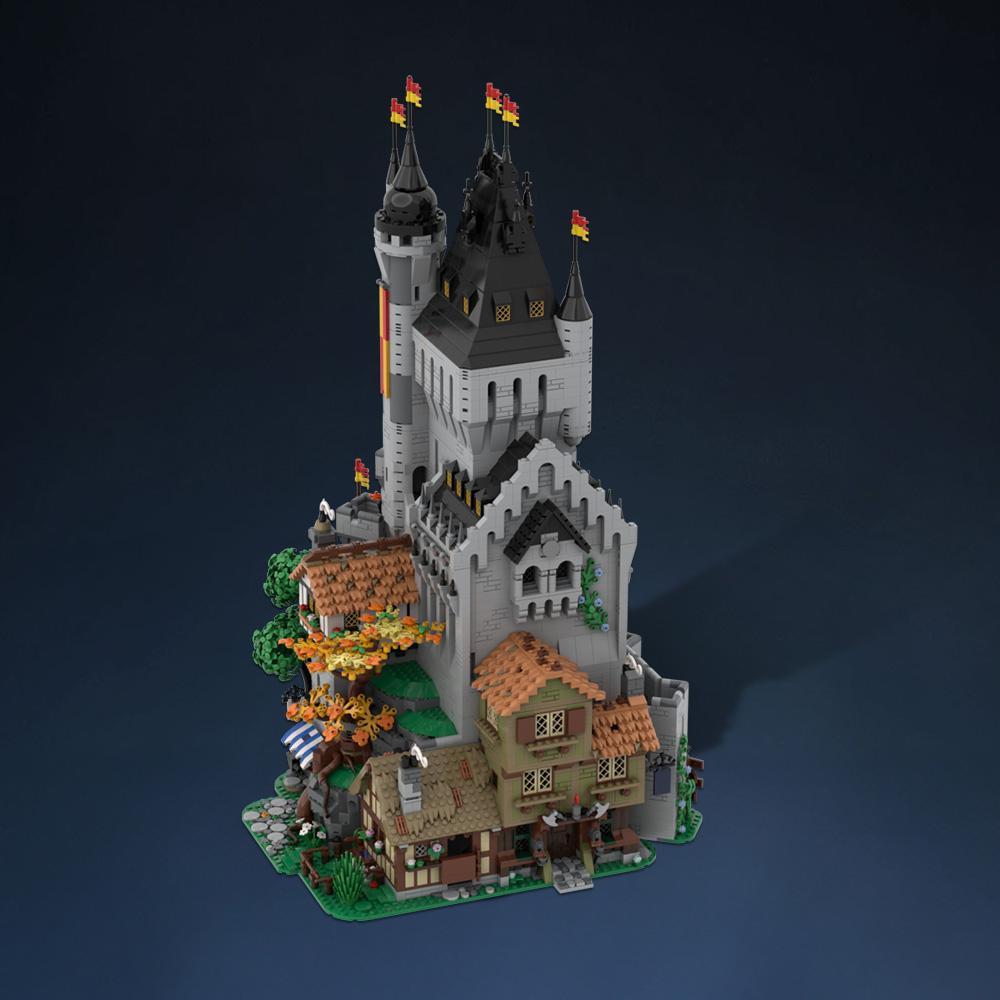 9649 ДЕТАЛЕЙ MOC Средневековый Высокая Башня Рыцарей Льва Строительные Блоки Модель Средневековая Архитектура Замка Кирпичи Сборка Игрушки Подарки