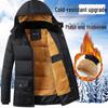 Men's Winter Cotton-Padded Jacket with Velvet Lining for Ages 50-60