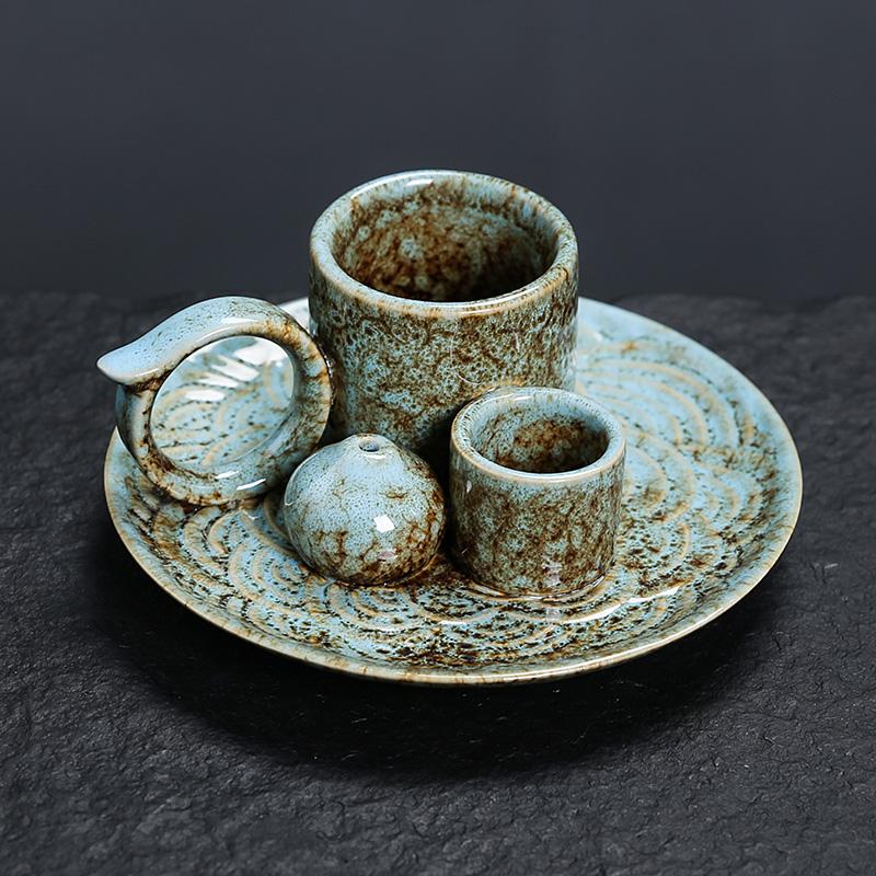 4 in 1 Incense Burner Sage Palo Santo Holder Incense Stick Holder Candles Holder Ceramic Censer for Meditation Living Room 7