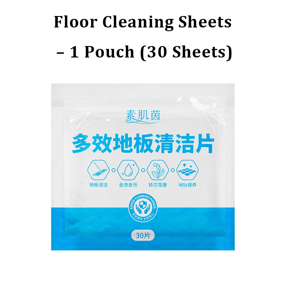 Floor Cleaning Sheets 30pcs Dissolve in Water Remove Dirt Grime for Tile Marble Wood Floor Gentle Protection Deodorize