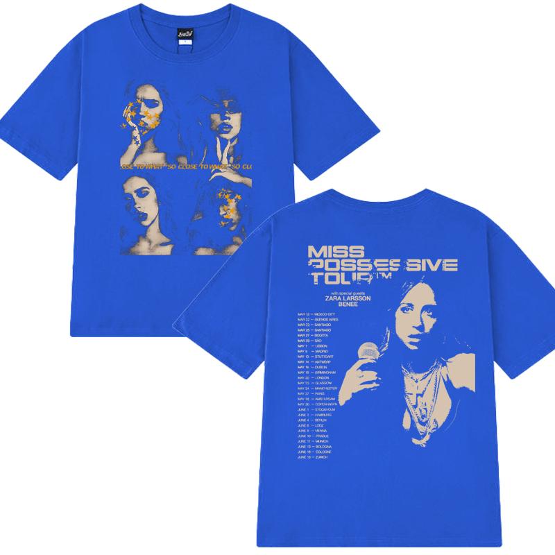 Tate McRae Miss Possessive Tour 2025 Double Sided Print T Shirt Men Women Fashion Y2k Short Sleeve T-shirts Unisex Cotton Tops