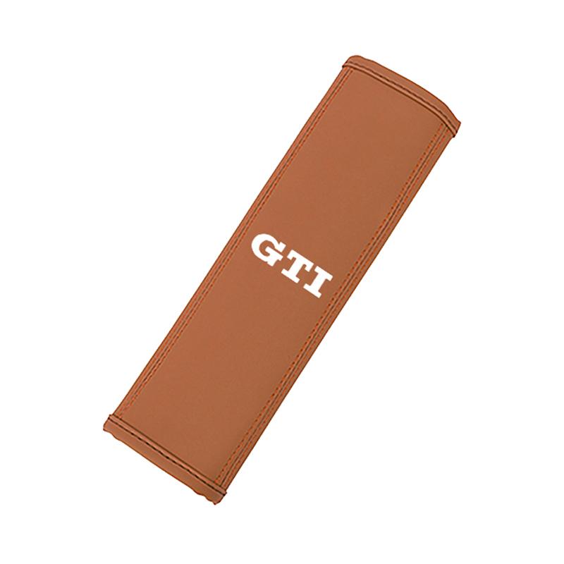 T23-Car Seat Belt Cover For Volkswagen Golf Phaeton GTI Teramont Passat Car Interior Leather Safety Belt Shoulder Protector keychainVSOA1