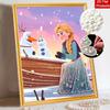 Disney Pearl Art Painting Anna and Olaf Handmade diy5D Pearl Gem Painting Pictures Crafts Special Shape Home Wall Decoration