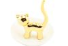 Naissant Cute Cat Jewelry Stand with a Curved Tail Tray/Accessory (Gold)