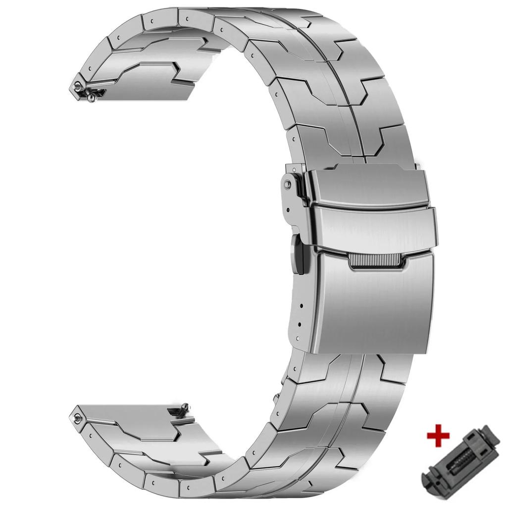 22мм Титановый ремешок для Huawei Watch GT5 GT4 46мм Watch 4/4 Pro Ремешок для Amazfit Balance Active 2 Роскошный 20мм Браслет для часов