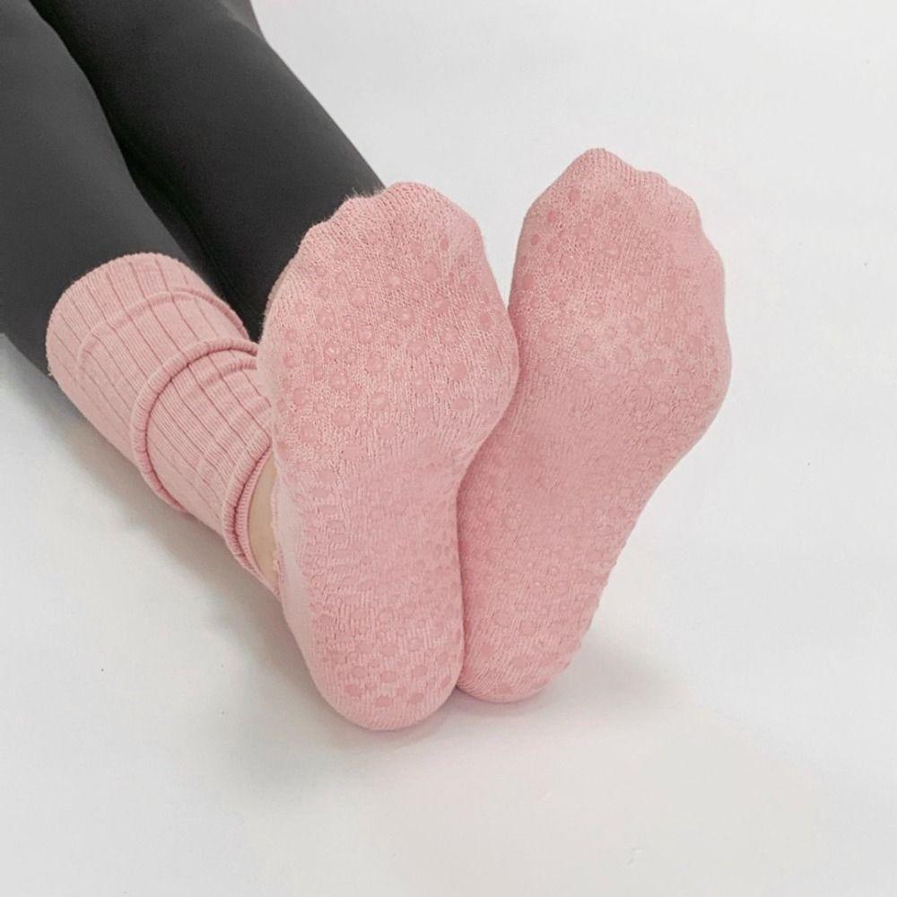 Mid Tube Length Women's Yoga Socks Breathable Fabric Harajuku Street Socks  Pilates Class