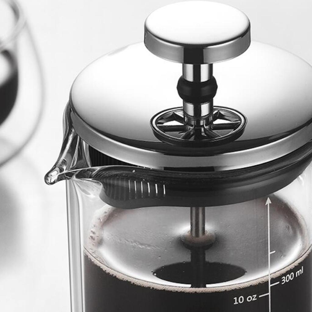 Французская кофеварка с двойными стенками на 10 унций, термостойкий кофейник из боросиликатного стекла с