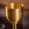 Gold Brass Chalice Cup Cocktail Wine Goblet Brass Beverage Goblet Metal Liquor Cup for Party Home Accessories Desktop Decor