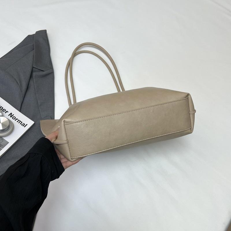 Модные Изысканные Однотонные Сумки на Застежке-Защелке из ПУ с Плечевым Ремешком для Женщин 2026 Горячая Распродажа Большая Вместимость Популярные Сумки-Тоуты в Стиле для Поездок на Работу