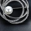 Женская брошь, булавка из искусственного жемчуга со стразами, элегантный свитер, шаль, шарфы, зажим для груди, очаровательное украшение для платья, украшение для одежды, ювелирные изделия для свадебной вечеринки